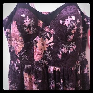 Target velvet foral dress